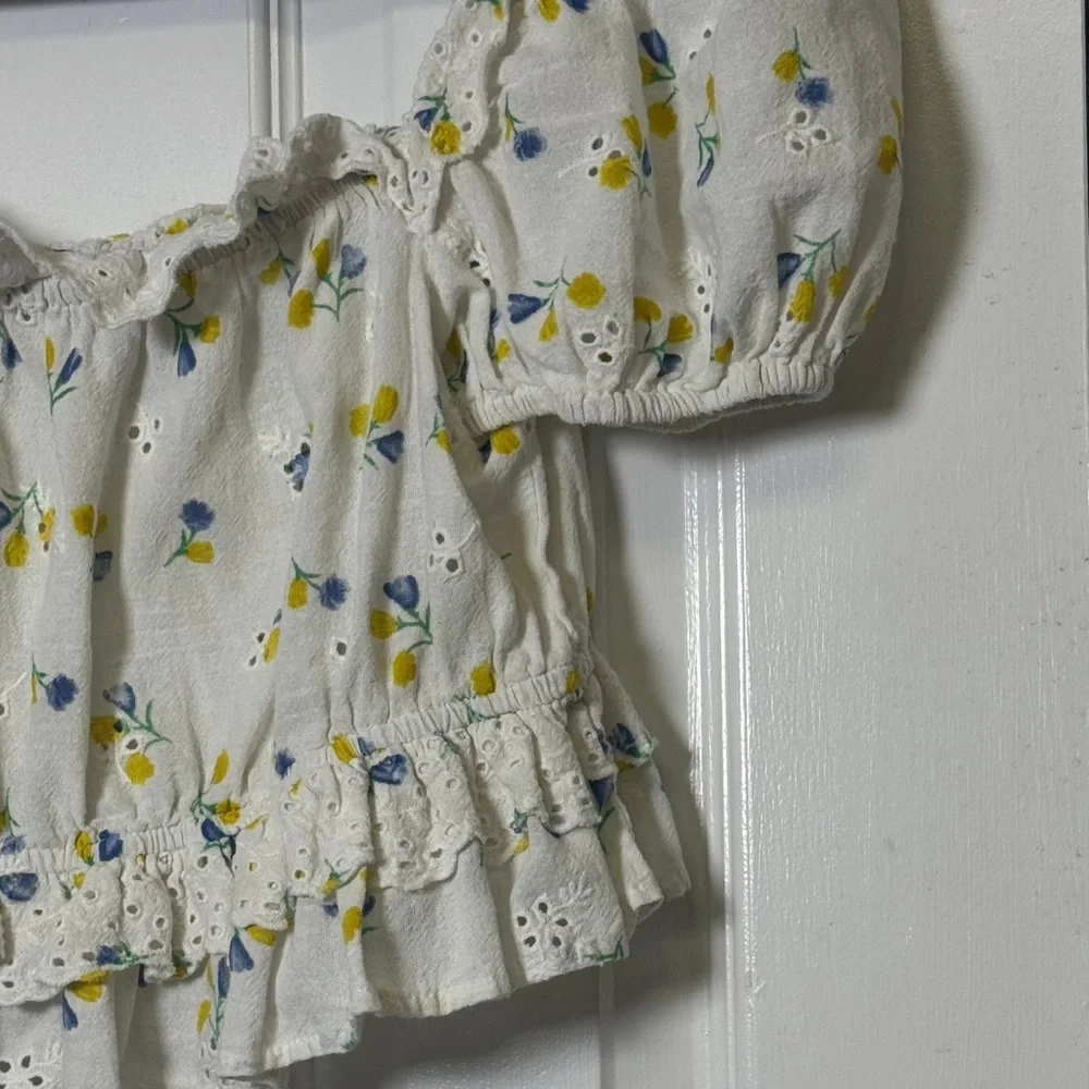 Zara floral puff